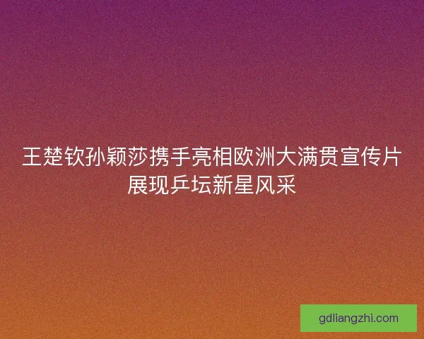 王楚钦孙颖莎携手亮相欧洲大满贯宣传片展现乒坛新星风采