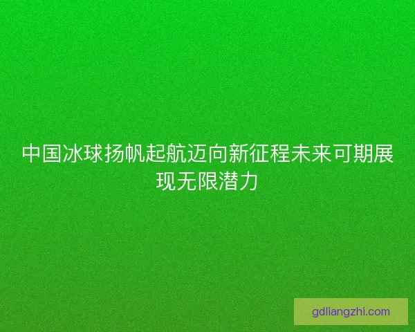 中国冰球扬帆起航迈向新征程未来可期展现无限潜力