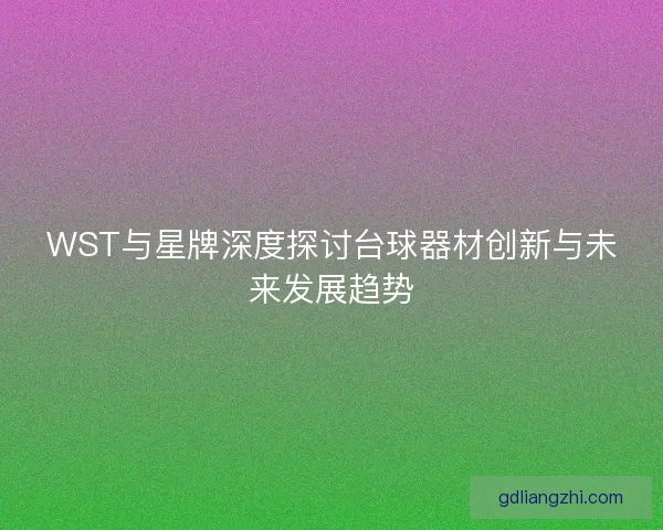 WST与星牌深度探讨台球器材创新与未来发展趋势