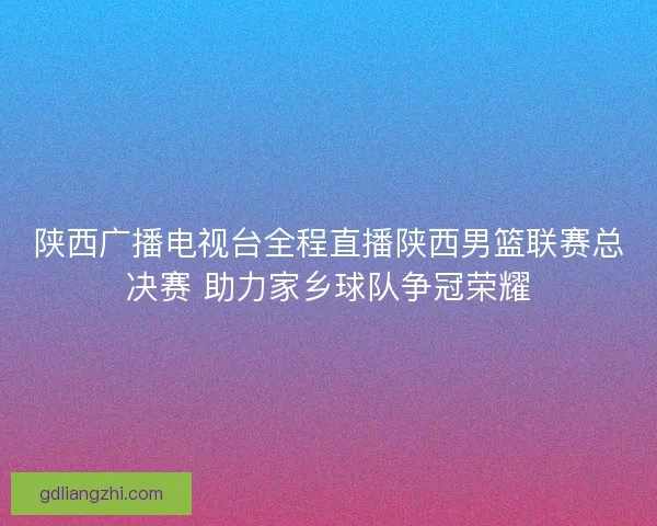 陕西广播电视台全程直播陕西男篮联赛总决赛 助力家乡球队争冠荣耀 陕西广播电视台全程直播陕西男篮联赛总决赛 助力家乡球队争冠荣耀